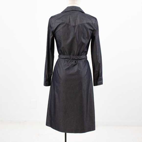 Banana Republic 6 Italian Chambray Midi Wrap Dress - Picture 6 of 10